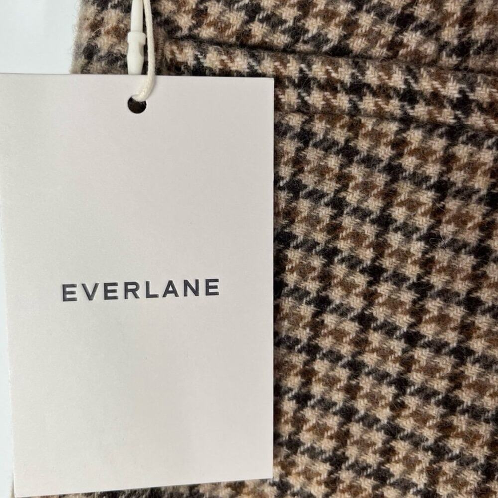 New Everlane The Draper High Rise Wide Leg Wool Houndstooth Pants - Picture 10 of 12